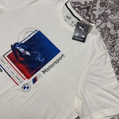 NWT BMW Motorsport T-Shirt Puma BMW Mms Car Graphic Tee 2 Fan Jersey Size XL