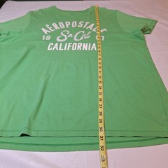 Aeropostale Lime Green White Spell Out Logo Graphic Tshirt Preppy Y2K Size XXL