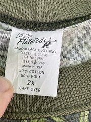 DK Flatwoods Camo Long Sleeve Shirt 2XL With Pocket Vintage USA