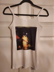 Hello Kitty tank top Middle Finger Pink Glitter xs through xxl
