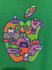 Apple Summer Camp T-shirt MEDIUM Green by Tony Shiau