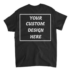 Custom T-Shirt Men’s Design Your Own Front Back Print Personalized Tee