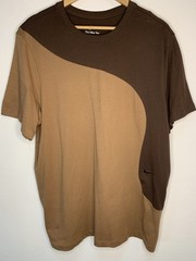 Nike The Nike Tee Men’s XL Brown/Tan Colorblock Logo Crew Neck Short Sleeve