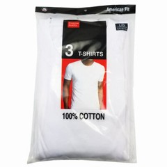 3-Pack Men’s Black/White 100% Cotton V-Neck T-Shirts “Tag less ~Undershirt”