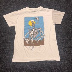 Artist Union Skeleton Cowboy Horse Graphic T-Shirt White Mens Medium