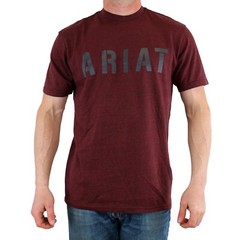 Ariat Rebar Men’s T-Shirt Cotton Strong Block Graphic Logo Short Sleeve Work Tee