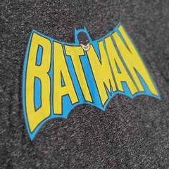 Batman linen t shirt Mens Large Black DC Comics Casual Retro Outdoor Classic NWT