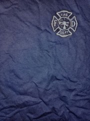 Fire Department Fought For My Country Protect My Community BLUE Adult T-Shirt