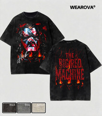 Wearova Kane The Big Red Machine Wrestling Graphic T-Shirt, WWE Legend Wash Tee