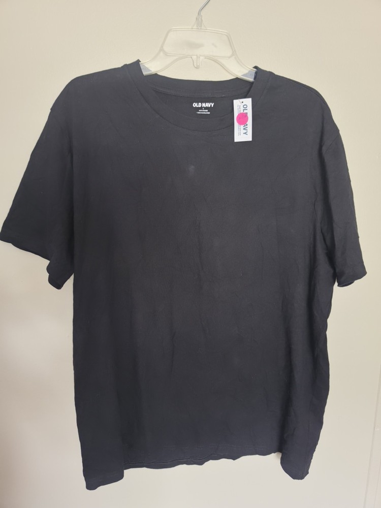 Old Navy Men’s T-Shirt Size L Black Crew Neck Short Sleeve Solid Tee.