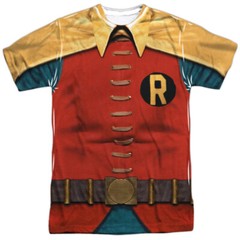 Batman Classic TV Robin Costume Unisex Adult Halloween Costume T Shirt, S-3XL
