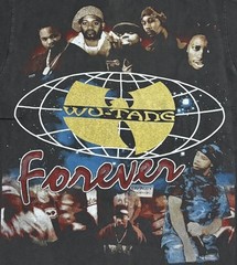 Vintage Wu Tang Clan WU-TANG FOREVER Hip Hop Sz. L Single Stitch T-Shirt REPRINT
