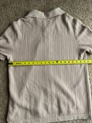 Ben Sherman Knit Polo Shirt Mens Medium Oatmeal Textured Button Front Resort NWT