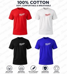 Milwaukee Style T-Shirt Men Cotton Short Sleeve Tee Multiple Colors