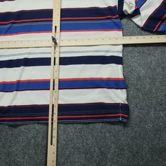 Vintage Levi’s Relaxed Fit T-Shirt Mens M White Blue Striped Crew Neck Comfort