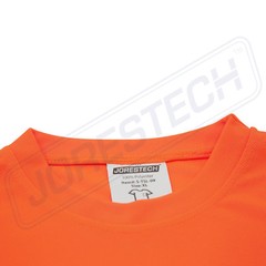 Hi Vis Orange Safety T Shirts Fast Drying Short Sleeve JORESTECH