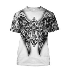 Cross With Wings Jesus Christian All Over Printed 3D Shirt Full size S-5XL
