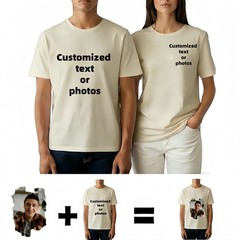 Personalized Custom T-Shirt Print Your Own Photo Logo Customized Cotton Tee