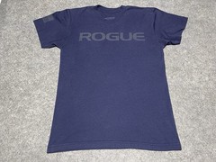 Rogue Fitness Blue Small Workout Lift Heavy Gym Rat Shirt