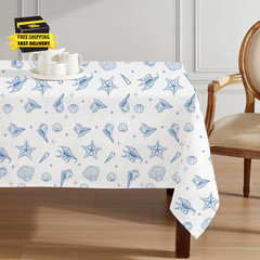 3Pcs Last Toast on the Coast Bachelorette Table Cloth Blue Coastal Bachelorette