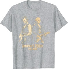 George Washington Lincoln Playing Guitar Abe Lincoln 250th T-Shirt