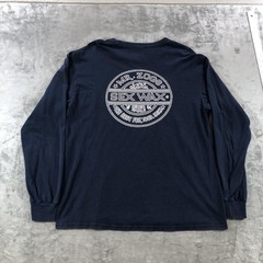 Sex Wax Shirt Mens Large Blue Mr Zogs Original Logo Graphic Long Sleeve Surf Tee