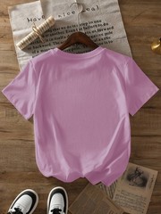 Women Love Print T-shirt Short Sleeve Crew Neck Casual Top Summer Women’s Shirt√