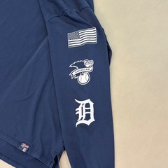 Nike Detroit Tigers Mens Medium Long Sleeve Dri-FIT Shirt Navy Blue MLB Baseball
