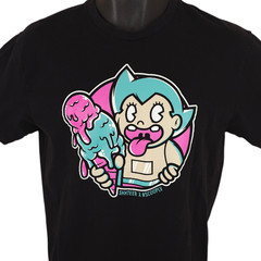 Shhteeb X Scoop LV T Shirt Mens Size Small Black Ice Cream Snack Tee