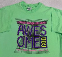 Vintage 1990s Azusa Pacific University Our God Is Awesome T-Shirt, M Barely Worn