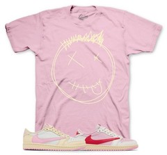 Shirts To Match Jordan 1 Shy Pink Travis Scott Sneakers – Smiley Sneaker Tees