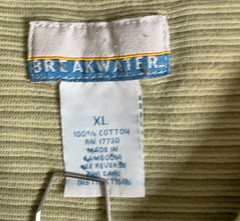 Y2K Oversized T-Shirt Men’s XL Green Textured Stripe Pattern Skater Breakwater