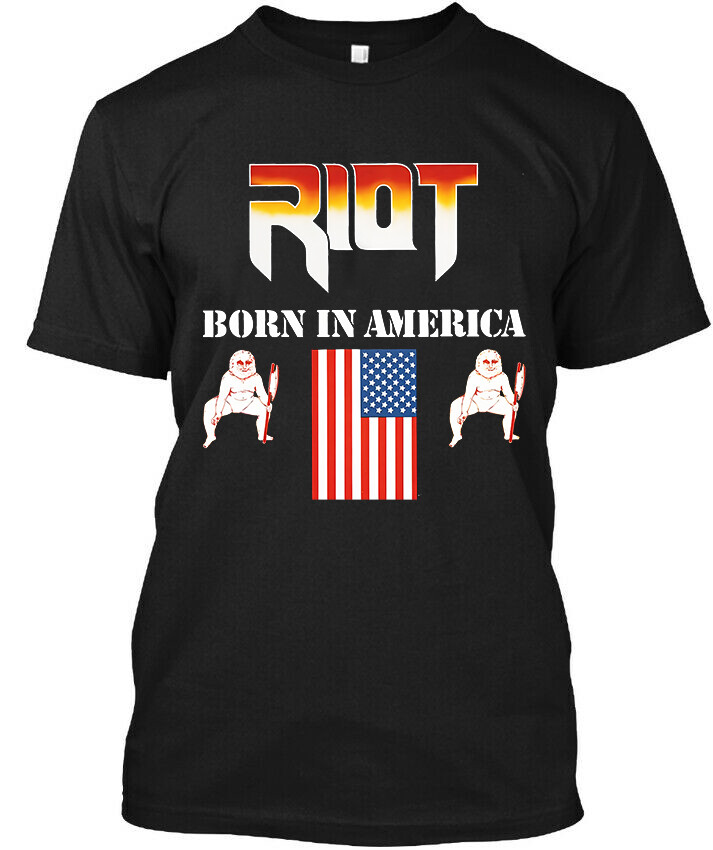 Riot V Born in America American Speed Metal Band T-Shirt Size S-5XL
