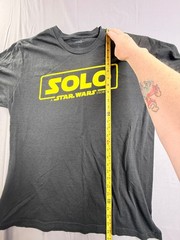 Star Wars Solo Movie Shirt Men’s Medium M Dark Heather Grey Tri-Blend Logo Tee