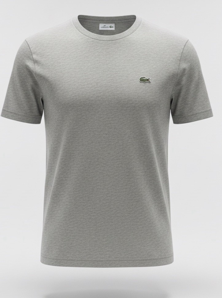 Lacoste Loungewear Mens Gray Heather Big Croc Logo T-Shirt Size M