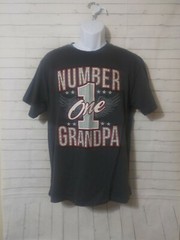 Men’s Alstyle Gray Number 1 Grampa Graphic Tshirt, Size L