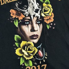Dallas Tattoo Expo 2017 Texas Inked Black Floral-Witch T-Shirt Men’s Size L