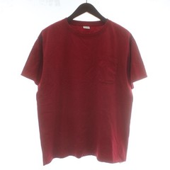 STANDARD CALIFORNIA Tshirt Cut and Sew Short Sleeve Crew Neck Plain L Red /XZ