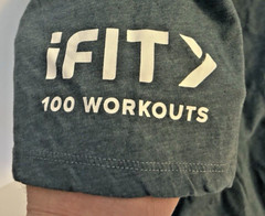iFit 100 Workouts Milestone Athletic T-Shirt Size 2XL, Soft Poly-Cotton Blend