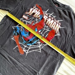 2012 Marvel Mad Engine The Amazing Spider-Man Silver Web Graphic T-Shirt Medium