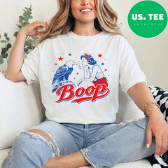 Funny Hand Boop Nose Girl Eagle Funny Patriotic 4th of July T-Shirt