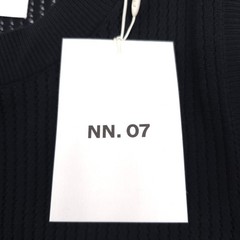 NN07 Huxley Tank Top Mens XL Black Cotton Open Knit Ribbed Collar Cotton
