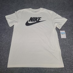 Nike Shirt Mens Medium White Black Futura Sportswear Lightweight Cotton Tee