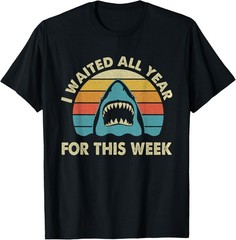 I Waited All Year For This Week – Shark Lover Ocean Wildlife T-Shirt