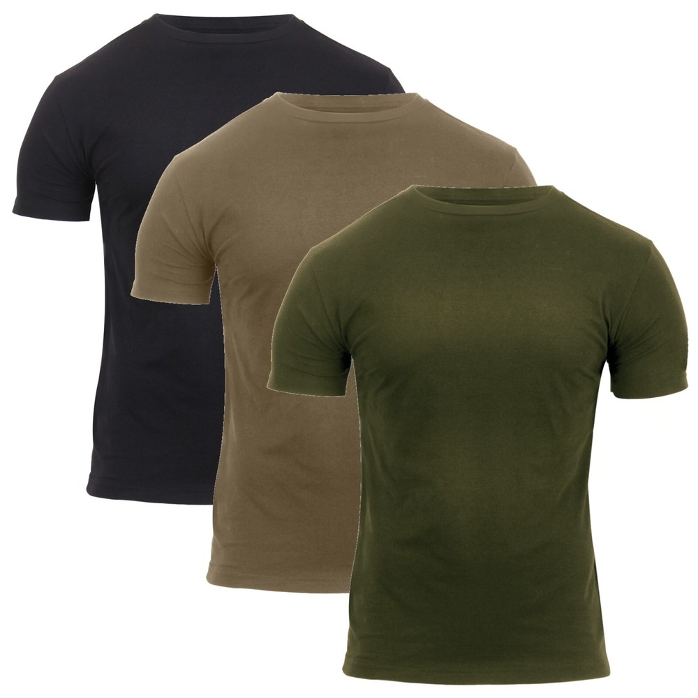 Rothco Mens Athletic Fit Solid Color MilitaryType T-Shirts Tee