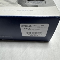 Pacific Polo Club Men’s V-Neck Tees Large Assorted Box of 3 Pack Breathable NIB