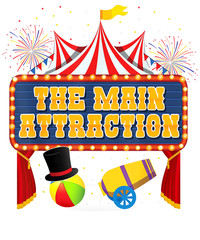 Circus Attraction Vintage Carnival Theme Party T-Shirt