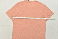 Lucky Brand Men’s T Shirt V Neck Short Sleeve Orange Linen Blend Size 3XLT NEW