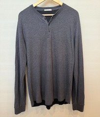 Marine Layer Mens Pullover Long Sleeve Henley Shirt M/L Gray Casual Soft Outdoor