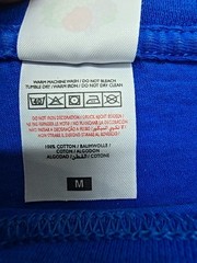 Fruit Of The Loom Unisex Kids T-Shirt Blue Graphic Vineyard Size M Good Condition